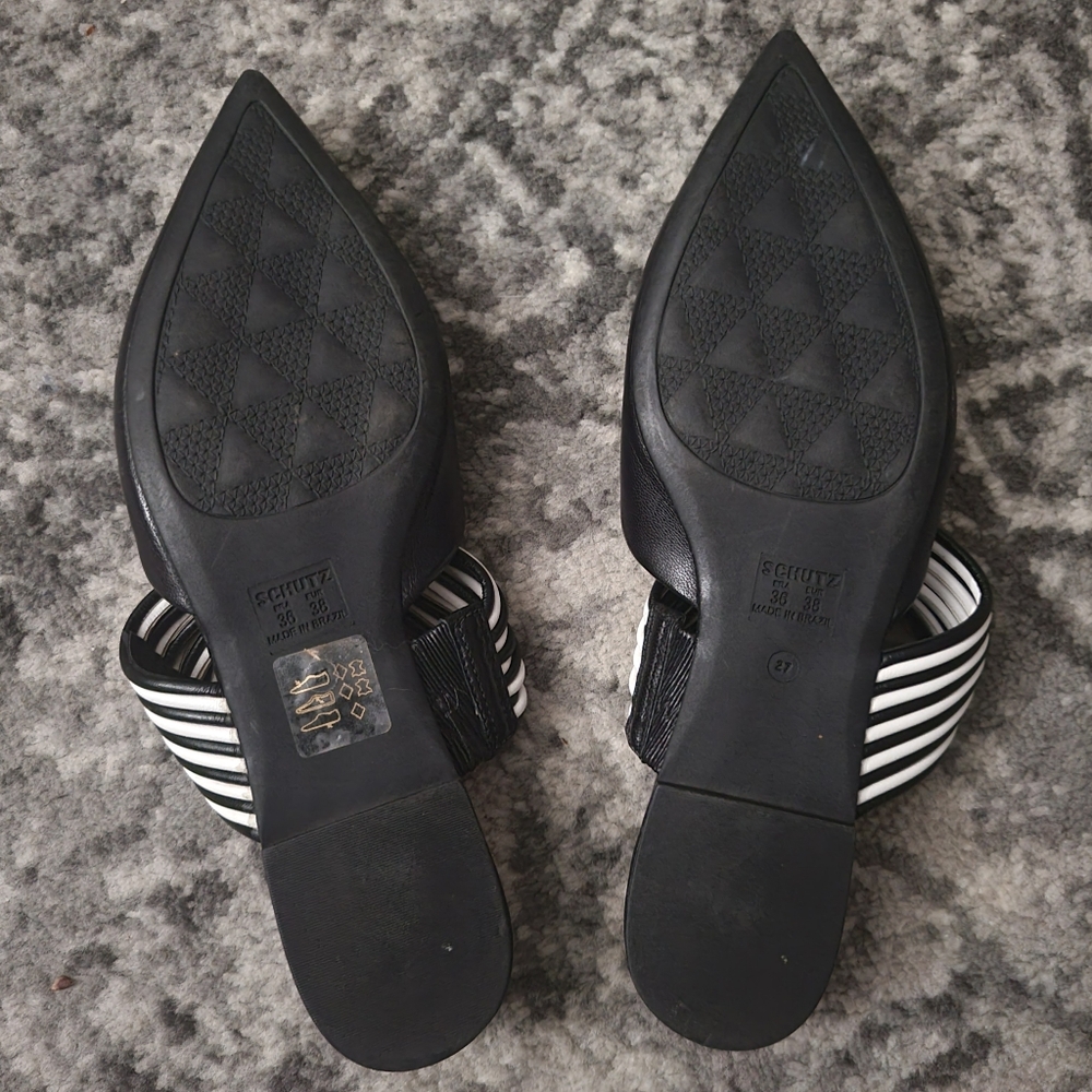 Schutz Strap Detailed Mule Flata Size 38 - image 7